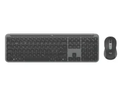 Logitech MK950 Signature Slim, trådløst tastatur og mus sæt, RF og Bluetooth, nordisk layout, grafit
