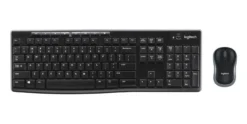 Logitech MK270, trådløst tastatur og mus sæt, sort
