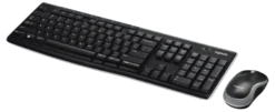 Logitech MK270, trådløst tastatur og mus sæt, nordisk layout, sort
