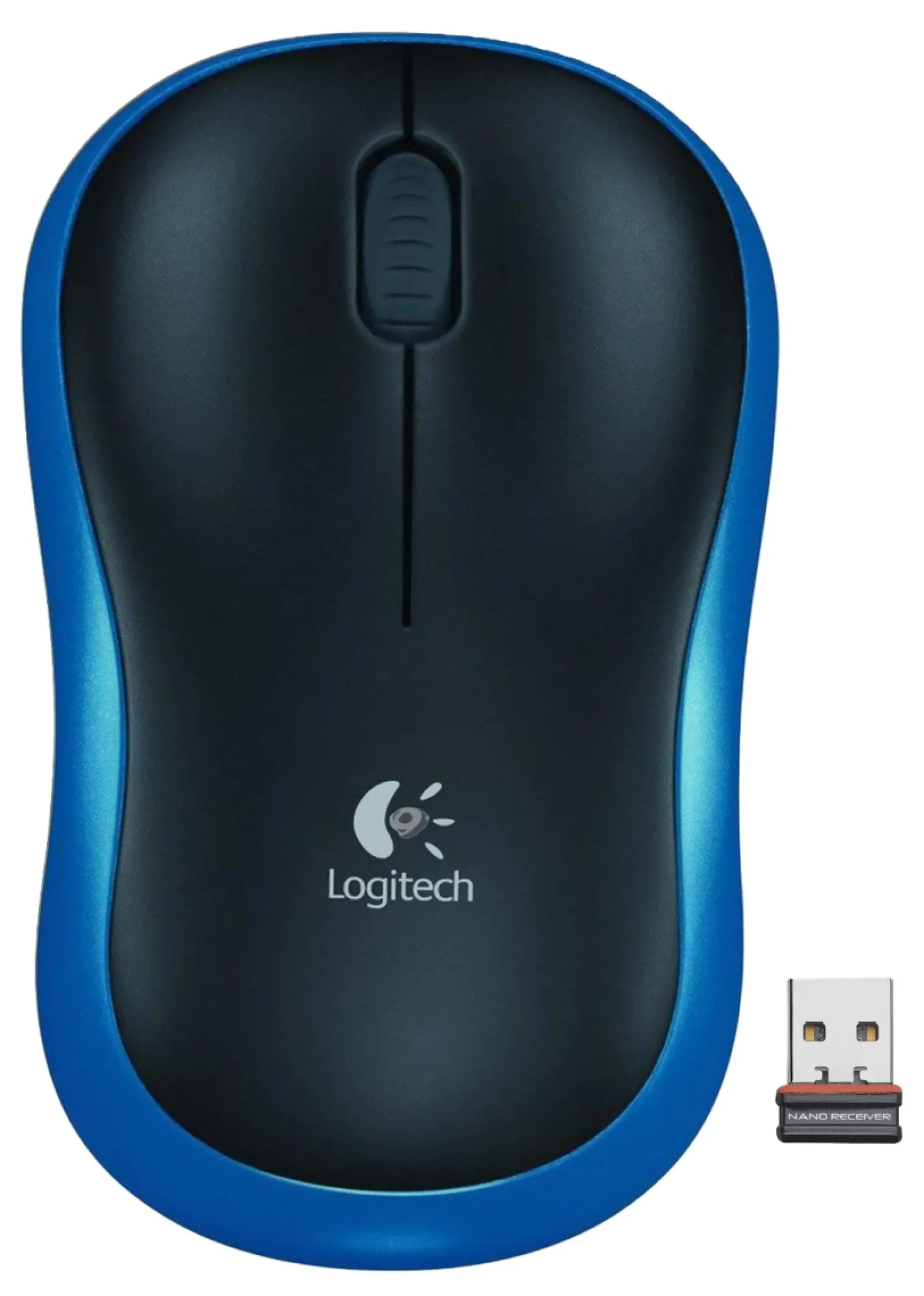 Logitech M185, trådløs mus, blå