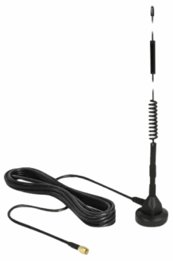 LTE-antenne, SMA-stik, 5 dBi, 33.7 centimeter, fast magnetfod