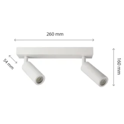 Madara Slim MR11, 2x230V, IP20, 260x54x160, Bevægelig, Uden Lyskilde