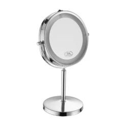 Makeup spejl med lys - LED, 4xAA batteri, krom, 6400K