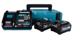 Makita batteripakke, 40V, 2x4,0 Ah batterier, hurtiglader, Makpac kuffert, 191J97-1