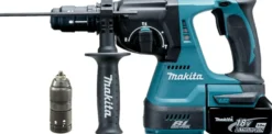 Makita borehammer DHR243RTJ, 18V, 2x5,0Ah LI-ION