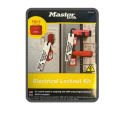 Masterlock Elektrikerkit med Taske, S32KARED Hængelås, S2394 Lock-Out, 491B Lock-Out, S4268LEN Skilte, 428 Lock-Out Hasp