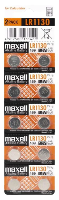 Maxell alkaline LR1130 batteri, 10 stk.