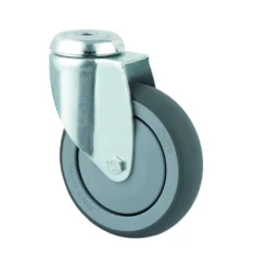 Møbelhjul, drejelig, Ø100 mm, 100kg, gummi, type 2470