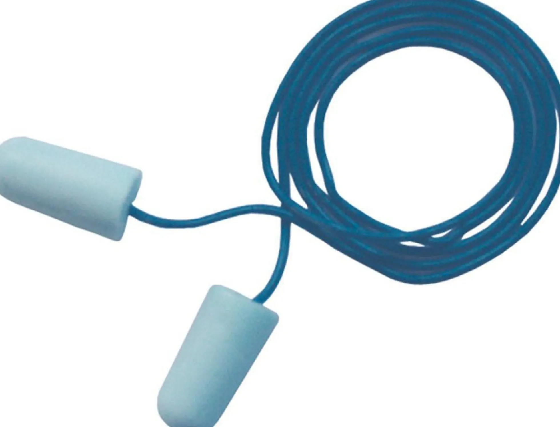 3M EARsoft metalsporbar øreprop med snor, blå