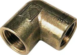 Messing vinkel 90° m. mf/mf, ½" x ½"