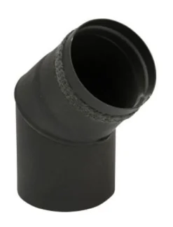 Metalbestos 80 mm, knærør 45°, sort røgrør