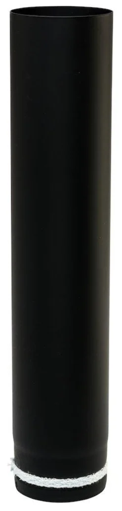 Metalbestos 80 mm røgrør, 500 mm x 1 mm, sort