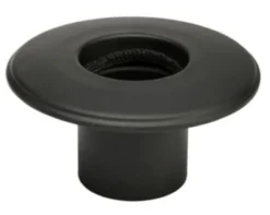 Metalbestos murbøsning 100 mm, med roset, sort røgrør