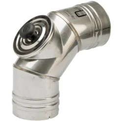 MetalbestoS Omega Ø100 mm vinkelstykke 85° m. inspektionslem