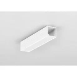 1 meter aluprofil SMART16 BC3/U4, hvid lakeret, påbygning, LED skinne