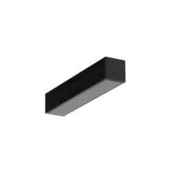 1 meter aluprofil SMART16 BC3/U4, sort anodiseret, påbygning, LED skinne
