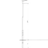 5,0 meter Bertlet mast for nedgravning, 0,6 meter for top