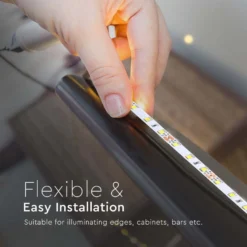 5 meter 8W/m LED strip - 12V DC, 60 LED pr. meter - Varm hvid