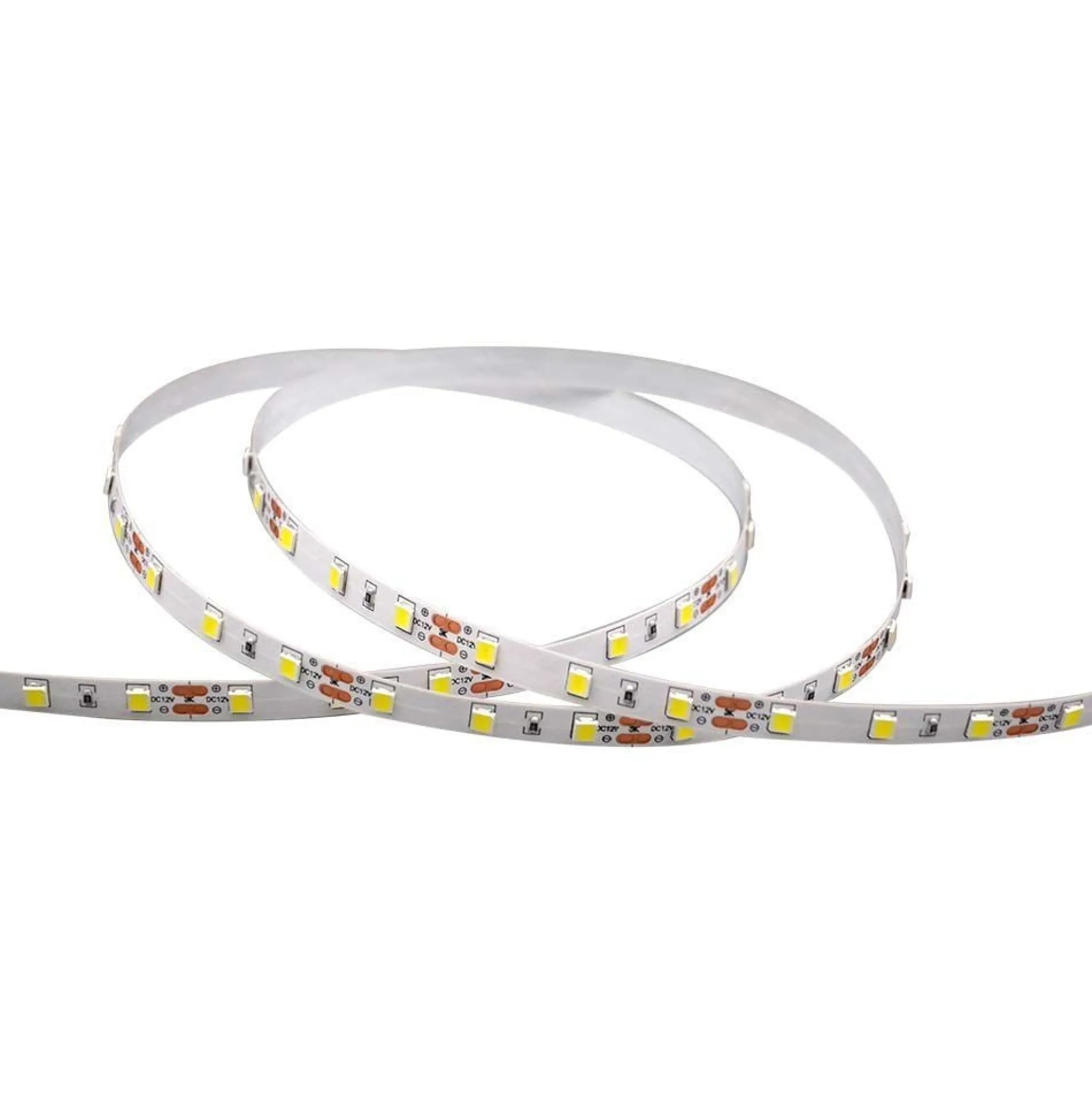 5 meter 8W/m LED strip - 12V DC, 60 LED pr. meter - Varm hvid