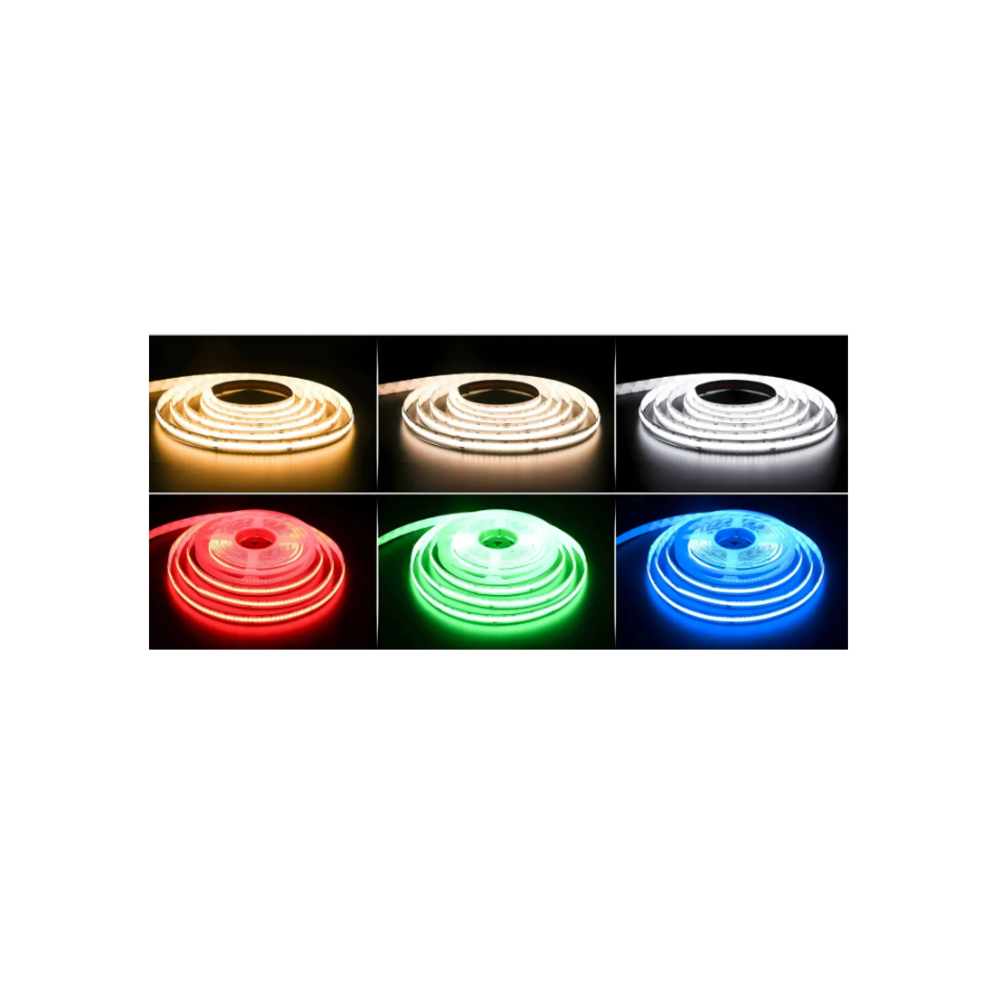 10 meter 21W/m RGB+CCT COB-LED strip, 24V DC, IP20, 840 LED pr. meter, COB LED