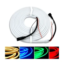 5 meter 16W/m RGB+WW neon flex strip, 24V DC, IP65, 72 LED pr. meter