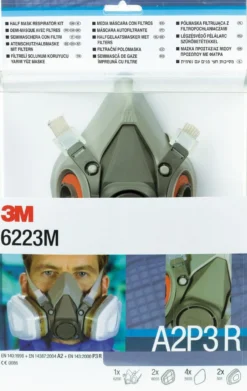 3M 6223 halvmaske, Medium, Incl. filter, A2P3R