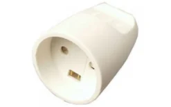 MicroConnect forlængerstik, jordet, lige, hvid, 10A/250V