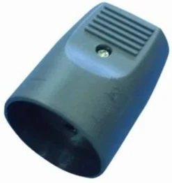 MicroConnect forlængerstik, jordet, lige, sort, 10A/250V