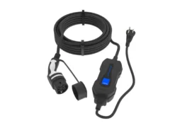 MicroConnect Mode 2 ladekabel til elbil, Type 2, dansk stik, 6A, 1-faset, 5 meter
