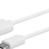 MicroUSB kabel, 1 meter, hvid, MicroUSB M - USB A M