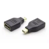 Mini DisplayPort til DisplayPort adapter, M-F, DP 1.2, 3840x2160 ved 30 Hz, sort - MicroConnect