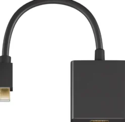 Mini DisplayPort til HDMI-adapter, version 1.2, han-hun, 15 cm, sort, med passiv lyd, guldbelagt - MicroConnect