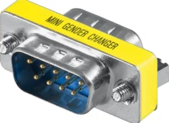 Mini gender changer, DB9, han-han, D-SUB/RS-232, 9-ben - MicroConnect