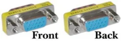 mini gender changer, HD15 F/F, VGA-VGA, female til female - MicroConnect