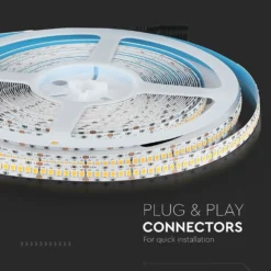 10m LED strip, 18W/m, RA95, 24V DC, IP20, Samsung LED chips, 240 LED/meter - Kold hvid