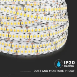 10m LED strip, 18W/m, RA95, 24V DC, IP20, Samsung LED chips, 240 LED/meter - Kold hvid