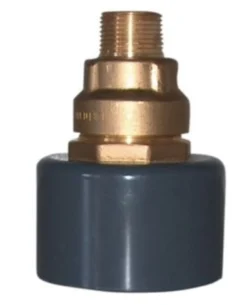 75/50MMX1.1/2" Murkobling med nippel PVC/MESSING