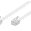 Modularkabel, RJ11, 6P/4C, 15 meter, hvid, 1-4, 2-3, 3-2, 4-1 - MicroConnect