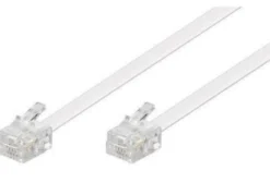 Modularkabel, RJ11, 6P/4C, 15 meter, hvid, 1-4, 2-3, 3-2, 4-1 - MicroConnect