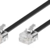 Modularkabel RJ11, 6P/4C, 6 meter, sort, 1-4, 2-3, 3-2, 4-1 - MicroConnect