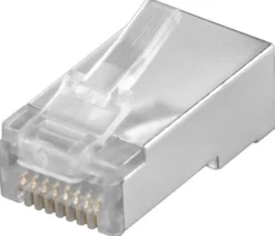 Modular plug, CAT5e, 8P8C, FTP shielded, til solid- og stranded-kabler