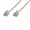 Modulært, lige RJ12 6C6P kabel, 10 meter, hvid - MicroConnect