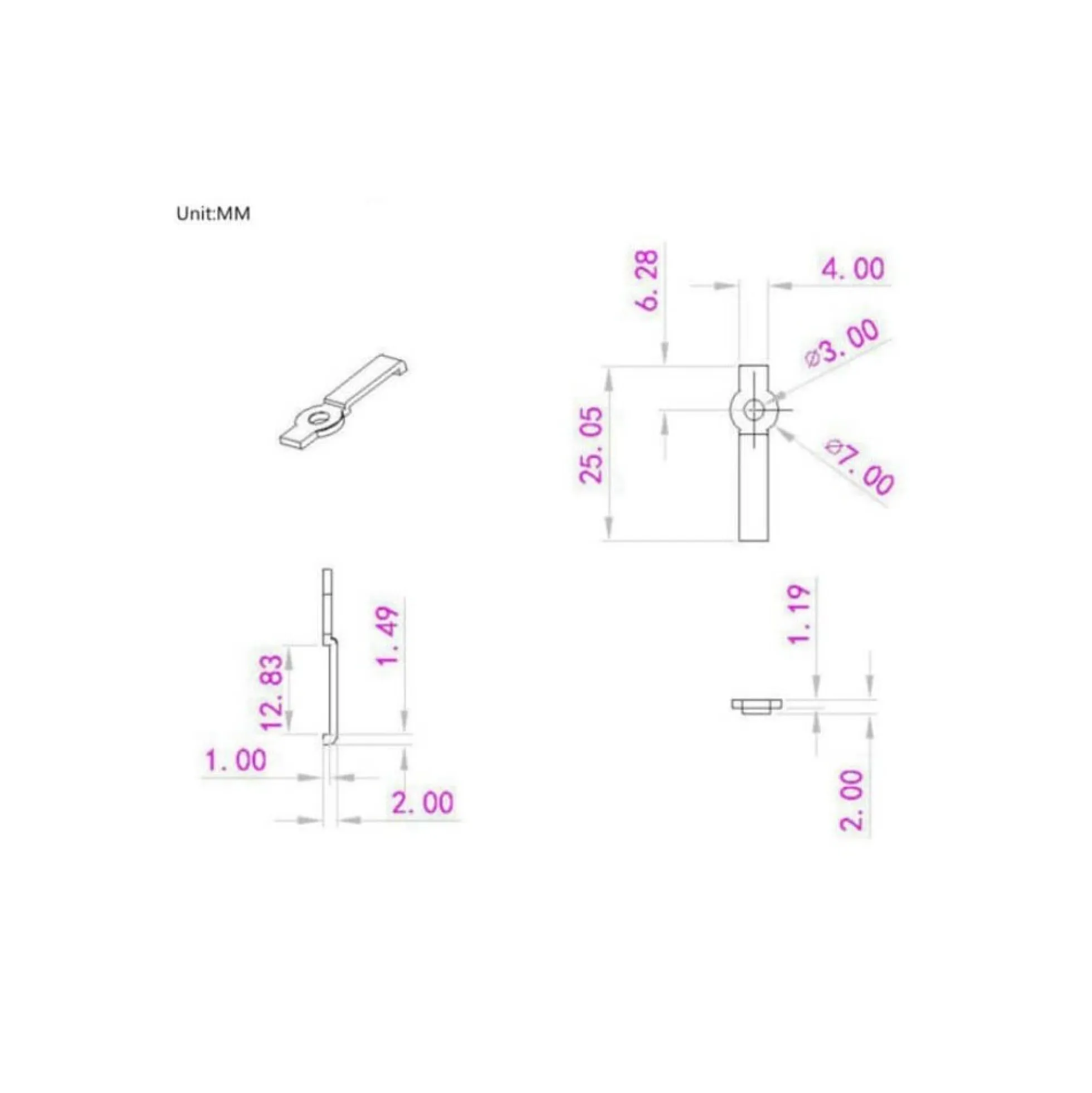Monteringsklips til LED strip, 20 stk., 12mm, IP20, klare
