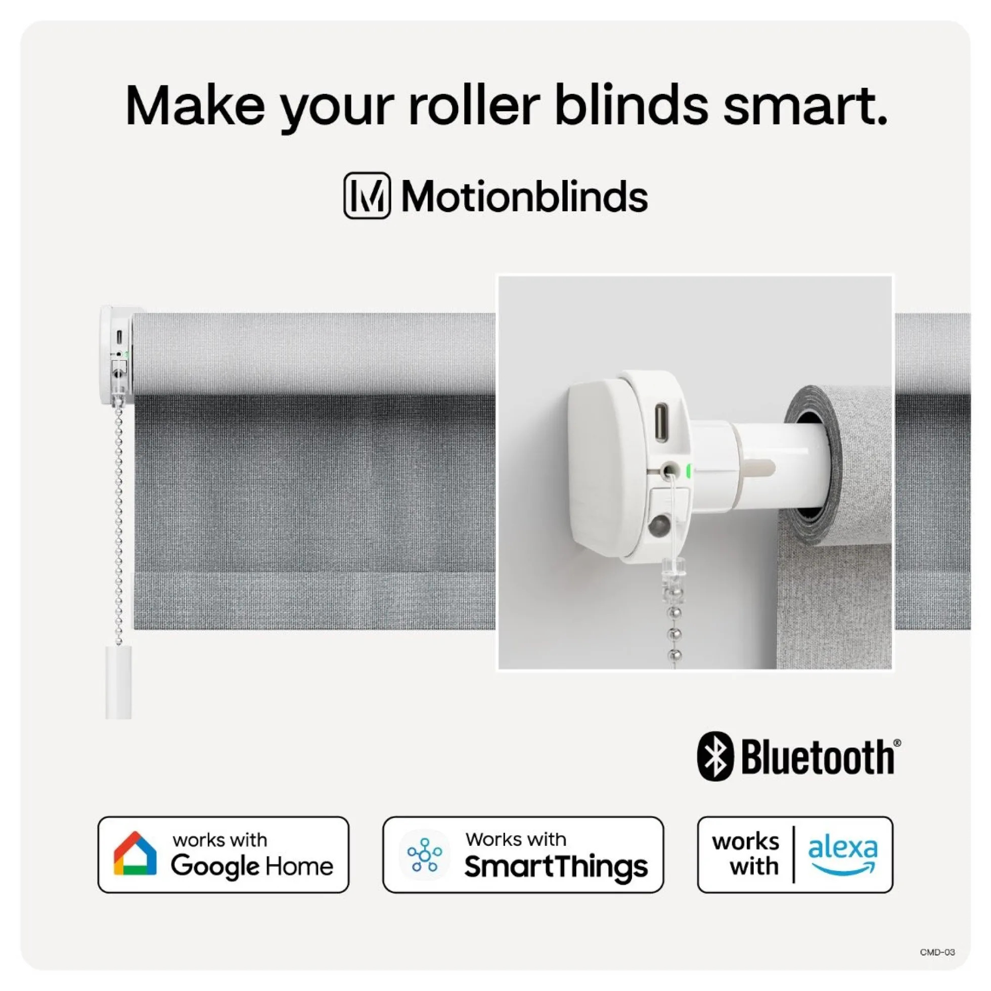 MotionBlinds Retrofit Motor til rullegardiner, Bluetooth