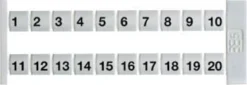 Mærke, 5 mm, DEK 5 FW – Tal: 1 - 500