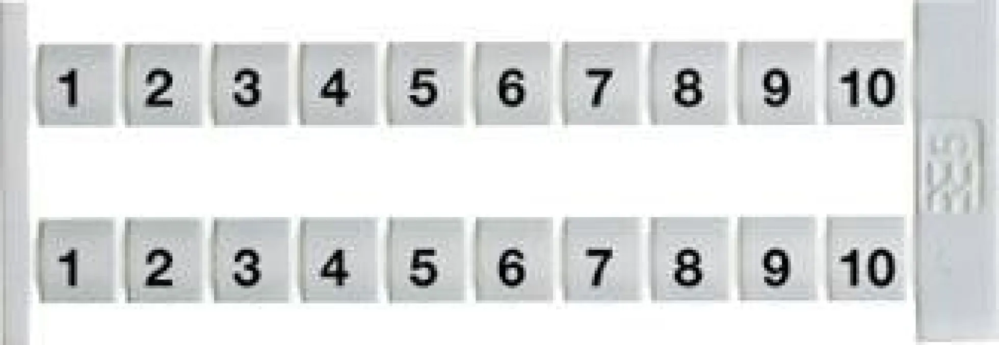 Mærke, 5 mm DEK 5 FWZ – Tal: 1 til 1 - 100