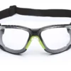3M Solus 1000 Kit sikkerhedsbrille, klar linse, antidug, grøn/sort