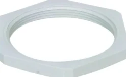 Møtrik PG16, polystyrol, lysegrå Ral 7035