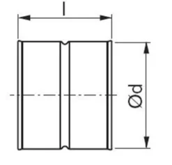 Muffe Safe MF, 63mm, 97mm, galvaniseret stål