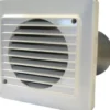Murrør, Ø100 mm, m. udv. gitter, til ventilator